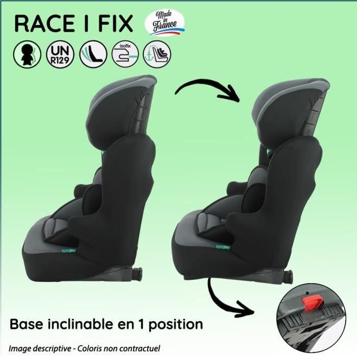 Silla de coche NANIA RACE I FIX isofix 76-140 cm R129 de 3 a 10 años Reposacabezas regulable Base basculante Marrón Fabricación francesa 5 Silla de coche NANIA RACE I FIX isofix 76-140 cm R129 de 3 a 10 años Reposacabezas regulable Base basculante Marrón Fabricación francesa 5