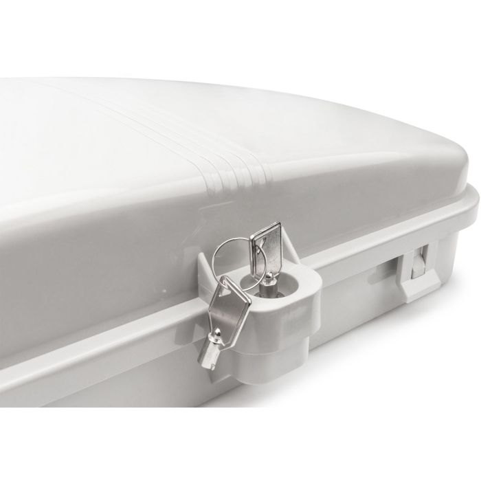 Digitus FTTH Box Außen -24 LC/Duplex oder 24 SC/Simplex, Caja de distribución para 16 cables, Gris