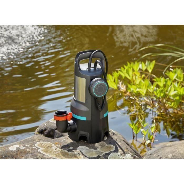 Gardena 25000 Bomba de Aguas Residuales, Caudal 25000 l/h, 1100W, Paso de Partículas 38 mm, Aquasensor 2