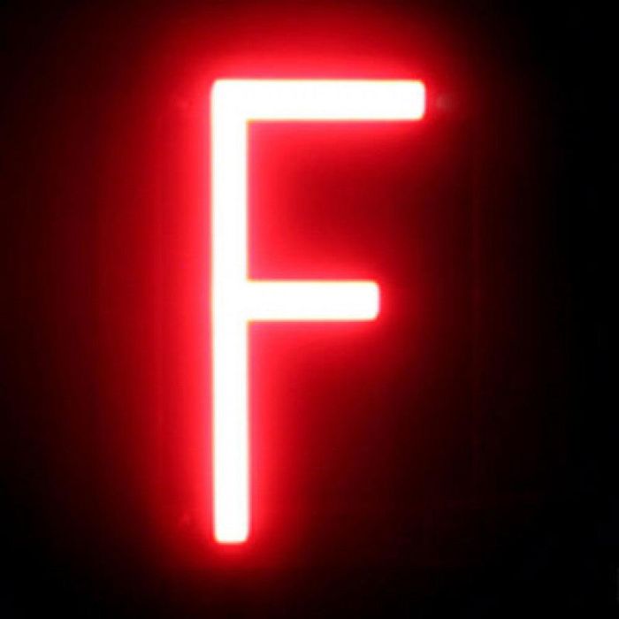 Letra LED Neon F Ancho 84Mm Alto 161Mm Fondo 38Mm - - 1