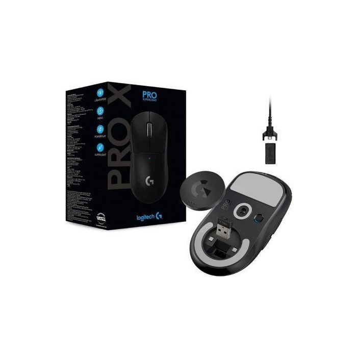 Ratón Gaming Inalámbrico Logitech PRO X Superlight/ Batería recargable/ Hasta 25600 DPI/ Negro 1 Ratón Gaming Inalámbrico Logitech PRO X Superlight/ Batería recargable/ Hasta 25600 DPI/ Negro 1