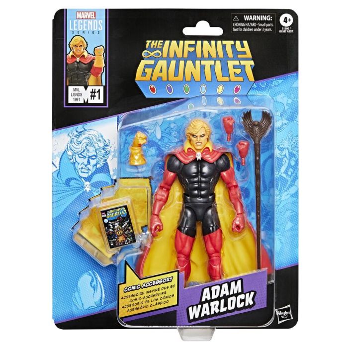 Hasbro Marvel Legends Adam Warlock – The Infinity Gauntlet 15 cm con Guante, Vara y Manos Alternativas