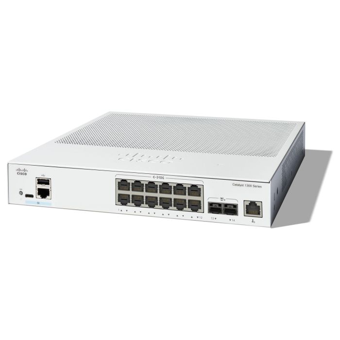 Cisco CATALYST 1300 Switch Gestionado de Red con 12 Puertos 10GE y 2 Puertos SFP+ Cisco CATALYST 1300 Switch Gestionado de Red con 12 Puertos 10GE y 2 Puertos SFP+