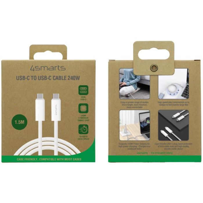 4smarts USB-C Kabel PremiumCord 240W 1.5m. wei 7 4smarts USB-C Kabel PremiumCord 240W 1.5m. wei 7