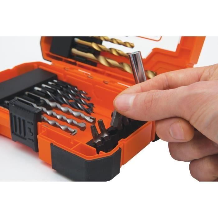 Black+Decker A7235 Kit 27 Accesorios Taladro y Atornillador: Brocas Madera, Hormigón, HSS-TiN y Puntas Destornillador 2