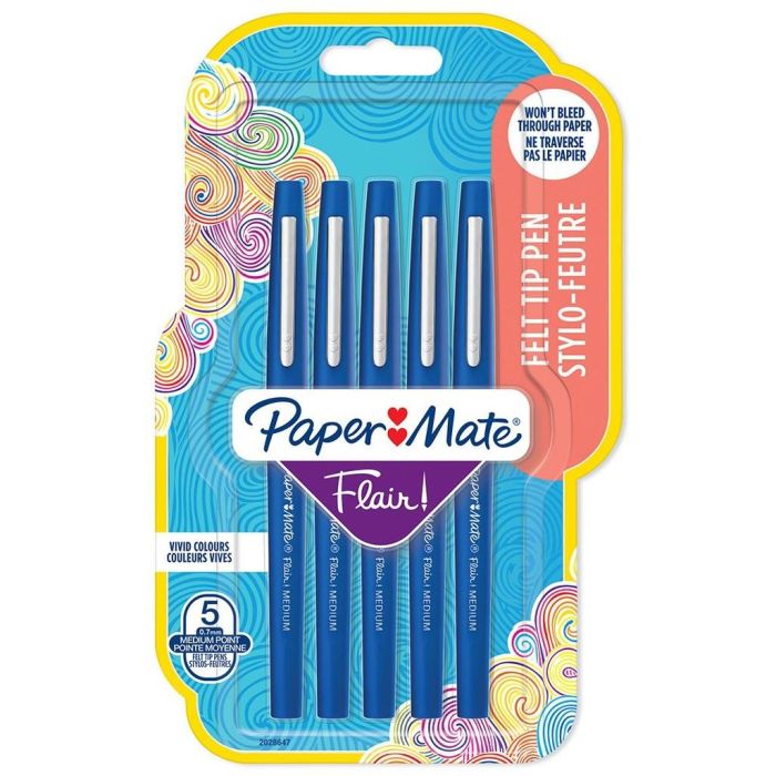 PAPER MATE Faserschreiber Flair 5er M 0.7 mm Blister 0 PAPER MATE Faserschreiber Flair 5er M 0.7 mm Blister 0