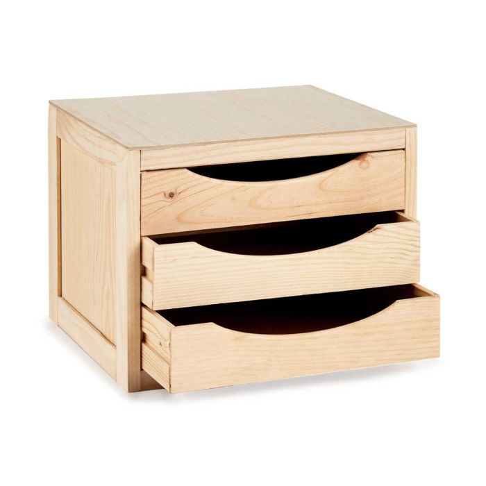 Cajonera Madera 3 Cajones Kipit 30X29CM 1 Cajonera Madera 3 Cajones Kipit 30X29CM 1
