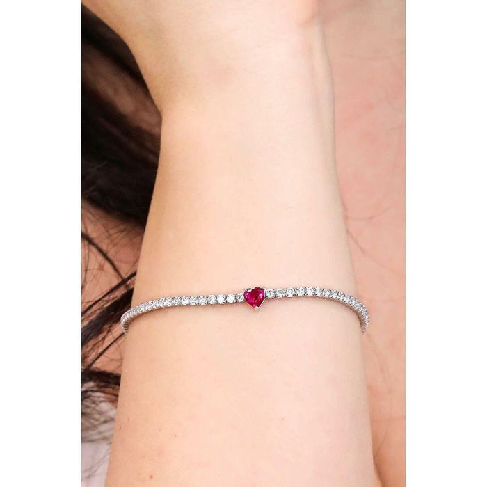 Pulsera Mujer Amen BT21CUBRBZ16 Plateado 2