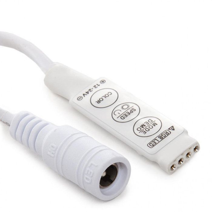 Controlador Dímmer Mini LED RGB 12-24V DC 144W para Tiras y Luces LED con Efecto Memoria y Regulación en 6 Fases 1 Controlador Dímmer Mini LED RGB 12-24V DC 144W para Tiras y Luces LED con Efecto Memoria y Regulación en 6 Fases 1
