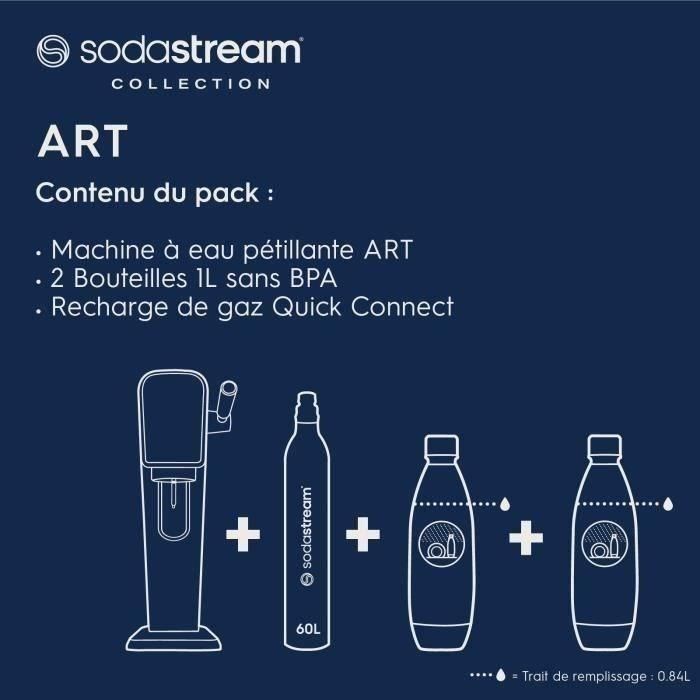 Sodastream SOD7290113766808 Máquina de Agua con Gas Paquete Arte Negro, Apta para Lavavajillas 2