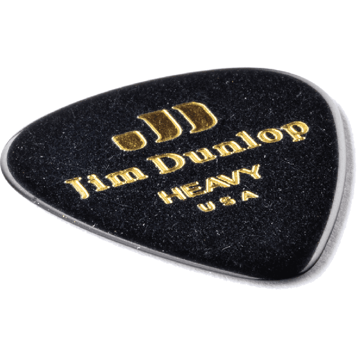 Dunlop Pack 12 Púas Genuine Celluloid Classic Negro - Heavy 2