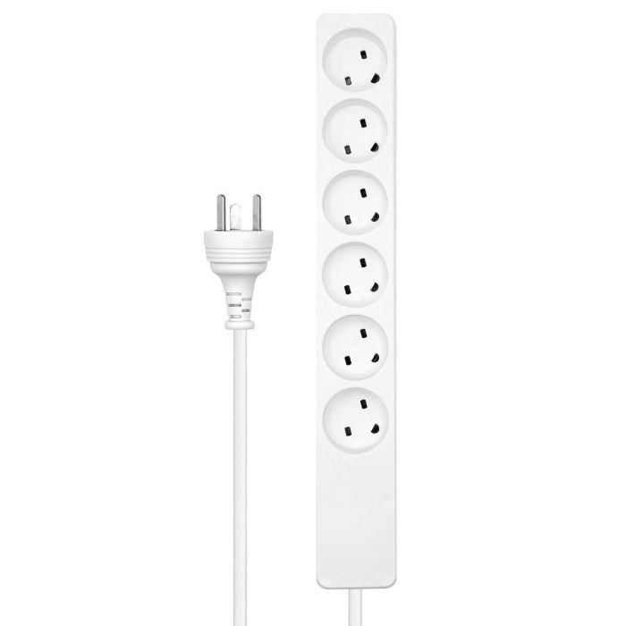ProXtend Regleta de Corriente Estándar Danés IT, 6 Tomas, Cable 4 Metros, Color Blanco 1