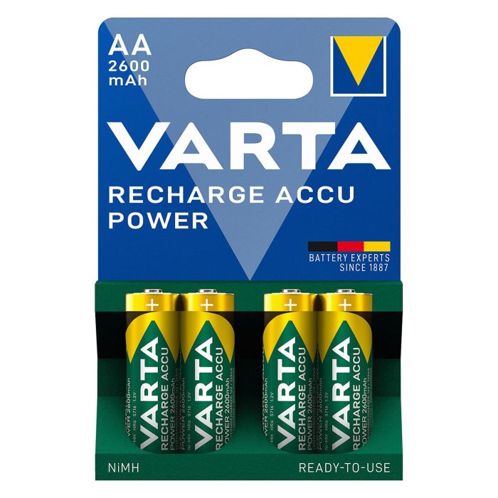 Varta 5716101404 Pilas Recargables Ni/MH HR06 AA 2600mAh Accu Power 4uds 1 Varta 5716101404 Pilas Recargables Ni/MH HR06 AA 2600mAh Accu Power 4uds 1