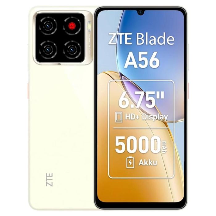 ZTE Blade A56 Smartphone 4GB RAM/64GB Almacenamiento 6.75" Oro P606F21-GD 0 ZTE Blade A56 Smartphone 4GB RAM/64GB Almacenamiento 6.75" Oro P606F21-GD 0