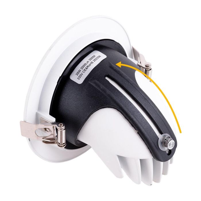 Foco Downlight LED 20W 3000Lm 4000ºK Circular Orientable 40.000H [HO-COB-C-OR-20W-W] 2