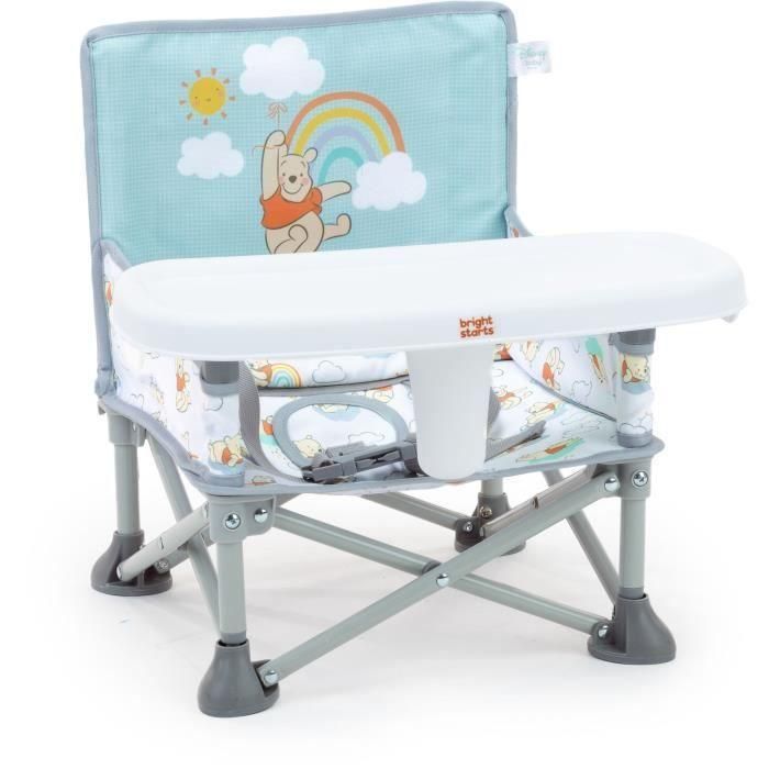 Disney Baby DIS0074451172036 Silla Elevadora Winnie the Pooh Pop 'n Sit Para Interior y Exterior, Plegable y Compacta