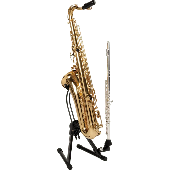 QUIKLOK Soporte Saxo Alto/Tenor Ajustable A36 para Suelo, Plegable, Negro 1