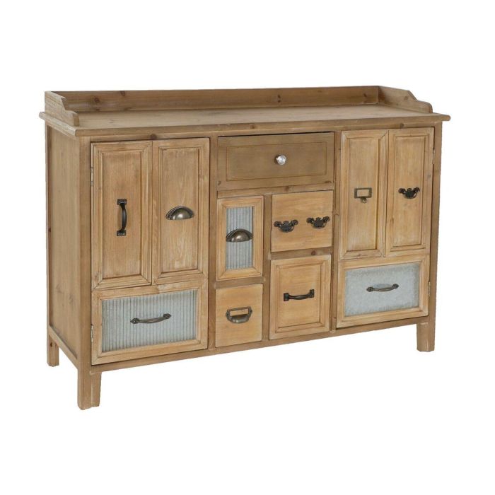 DKD Home Decor Buffet Cottage Marrón Natural Madera Metal con 5 Cajones y 2 Puertas, 116 cm Ancho 2 DKD Home Decor Buffet Cottage Marrón Natural Madera Metal con 5 Cajones y 2 Puertas, 116 cm Ancho 2