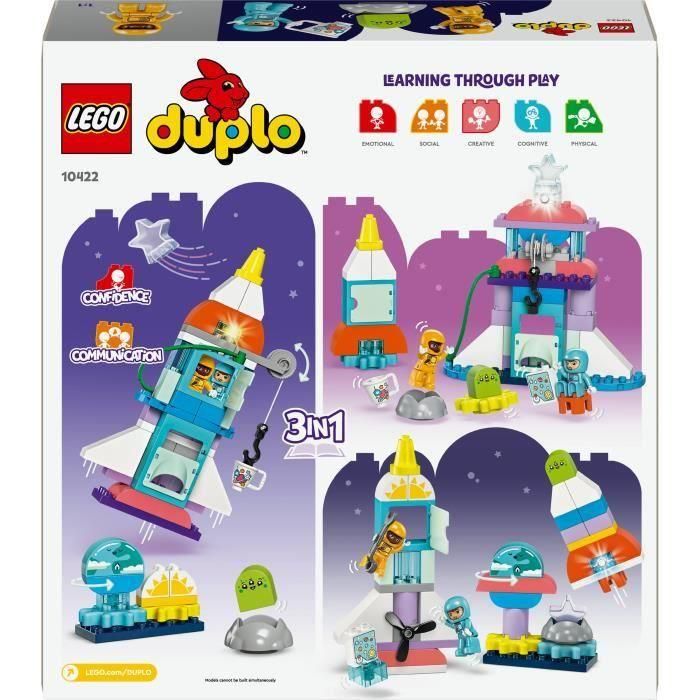 LEGO 10422 DUPLO Aventura en el Transbordador Espacial 3 en 1, Juguete de Construcción de Cohetes, Juego Educativo 5