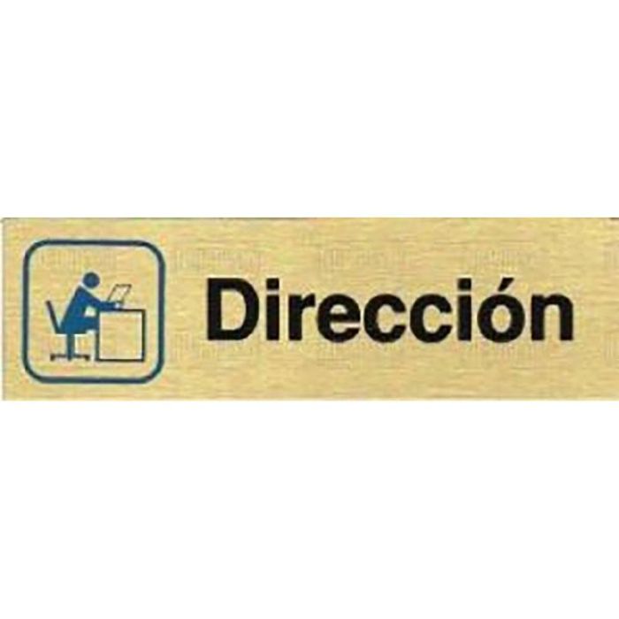 Duver Placa Aluminio Oro 150x45mm 'Dirección' Duver Placa Aluminio Oro 150x45mm 'Dirección'