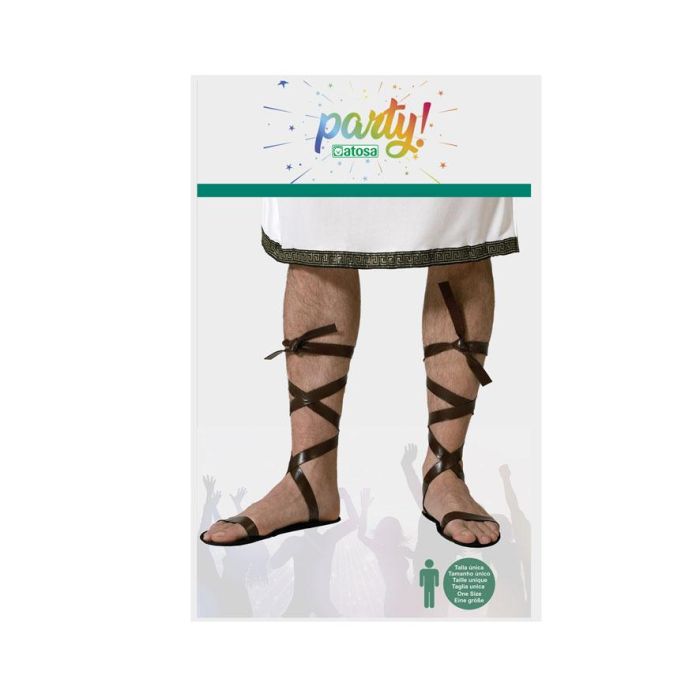 Sandalias marrones para disfraces históricos, teatro y carnaval - Talla única 1 Sandalias marrones para disfraces históricos, teatro y carnaval - Talla única 1