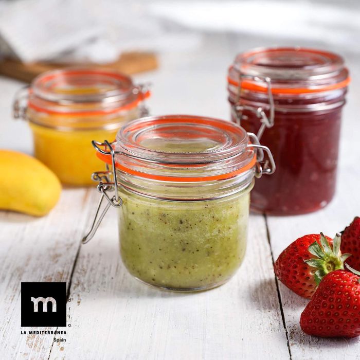 Tarro Hermético de Vidrio Clip 180 ml - La Mediterranea (36 Unidades) 3 Tarro Hermético de Vidrio Clip 180 ml - La Mediterranea (36 Unidades) 3