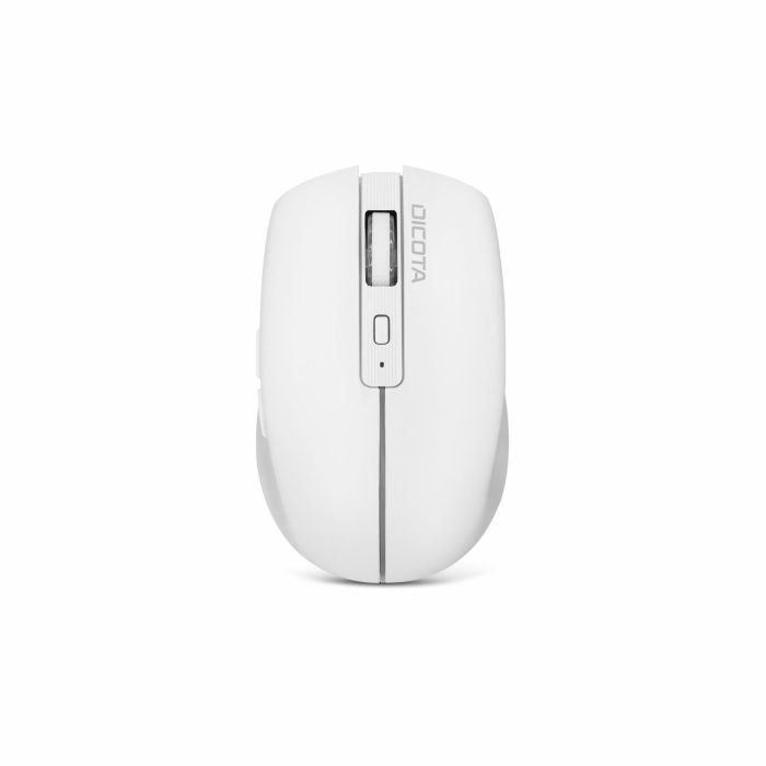 Dicota D32044 Ratón Bluetooth Inalámbrico Ambidextro, 1600 DPI, USB-C, Blanco para Notebooks y PC