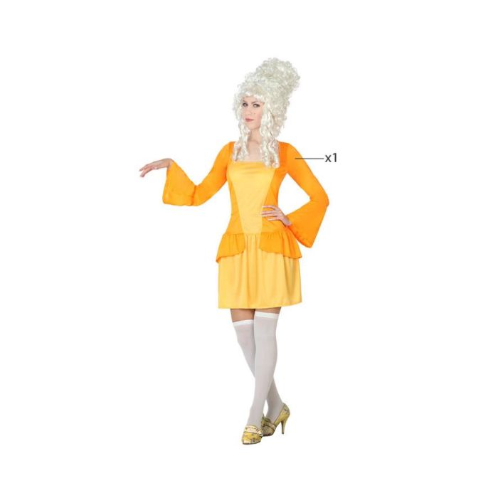 Disfraz Cortesana Mujer Adulto Amarillo Talla M-L - Temática Época 0 Disfraz Cortesana Mujer Adulto Amarillo Talla M-L - Temática Época 0