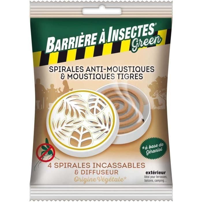 Barriere A Insectes Caja Difusor Repelente de Mosquitos Decorativo con 4 Espirales para Exteriores y Mosquito Tigre, Fibras Naturales 0 Barriere A Insectes Caja Difusor Repelente de Mosquitos Decorativo con 4 Espirales para Exteriores y Mosquito Tigre, Fibras Naturales 0