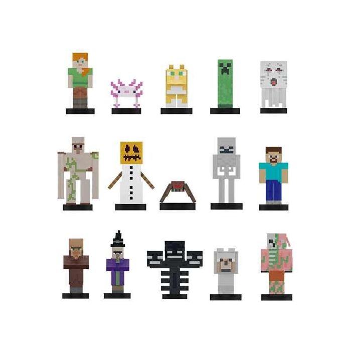 Figura minecraft pack de 5. un personaje sorpresa! 5cm - modelos surtidos 1 Figura minecraft pack de 5. un personaje sorpresa! 5cm - modelos surtidos 1