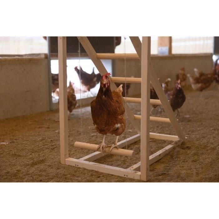 Torre trepadora para gallinas - KERBL - 85 x 55 x 76 cm - Con columpio - Escalera robusta 1 Torre trepadora para gallinas - KERBL - 85 x 55 x 76 cm - Con columpio - Escalera robusta 1