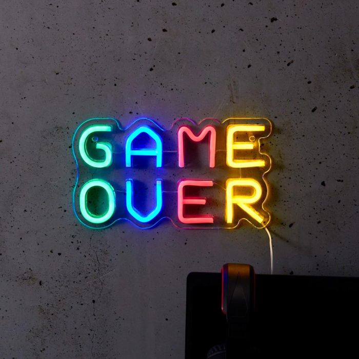 Home Deco Factory Lámpara LED Neon USB 'Game Over' - Efecto Neón, Cable USB 2m 4 Home Deco Factory Lámpara LED Neon USB 'Game Over' - Efecto Neón, Cable USB 2m 4