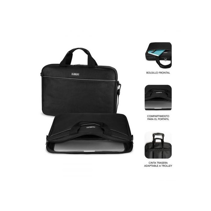 SUBBLIM Maletín para portátil 15.6" Select Pack con Ratón con cable USB y diseño ergonómico 1
