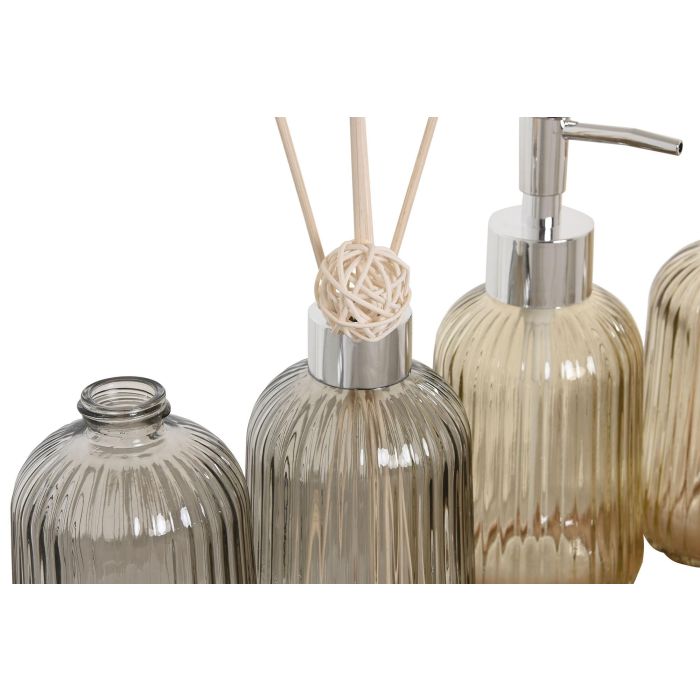 Baño Basicos DKD Home Decor Naranja Ambar 8.2 x 1 x 16 cm Set de 3 (4 Unidades) 2 Baño Basicos DKD Home Decor Naranja Ambar 8.2 x 1 x 16 cm Set de 3 (4 Unidades) 2