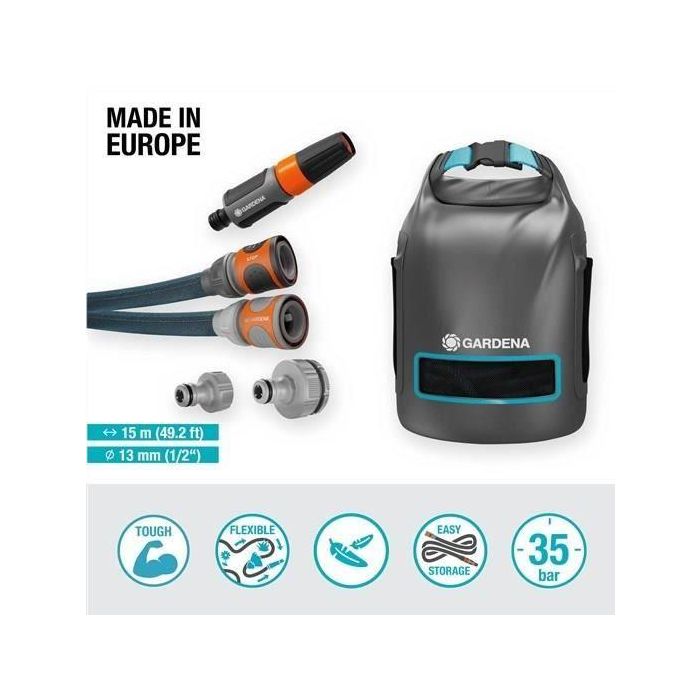 Gardena 18468-20 Liano Xtreme Kit Manguera 15m - 13mm Ø Interior - 35 Bar Presión 1