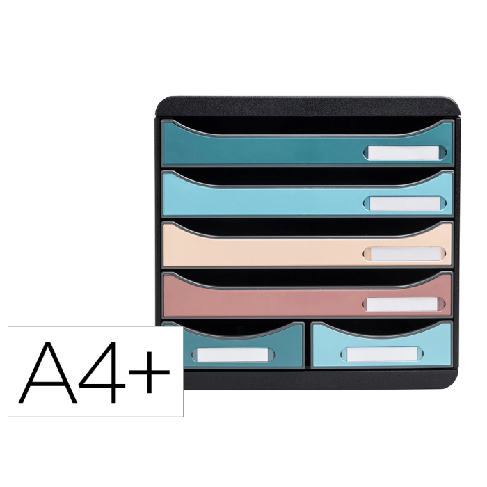 Exacompta Fichero Cajones Sobremesa Skandi DIN A4+ Polipropileno Reciclado 6 Cajones Colores Surtidos 0 Exacompta Fichero Cajones Sobremesa Skandi DIN A4+ Polipropileno Reciclado 6 Cajones Colores Surtidos 0