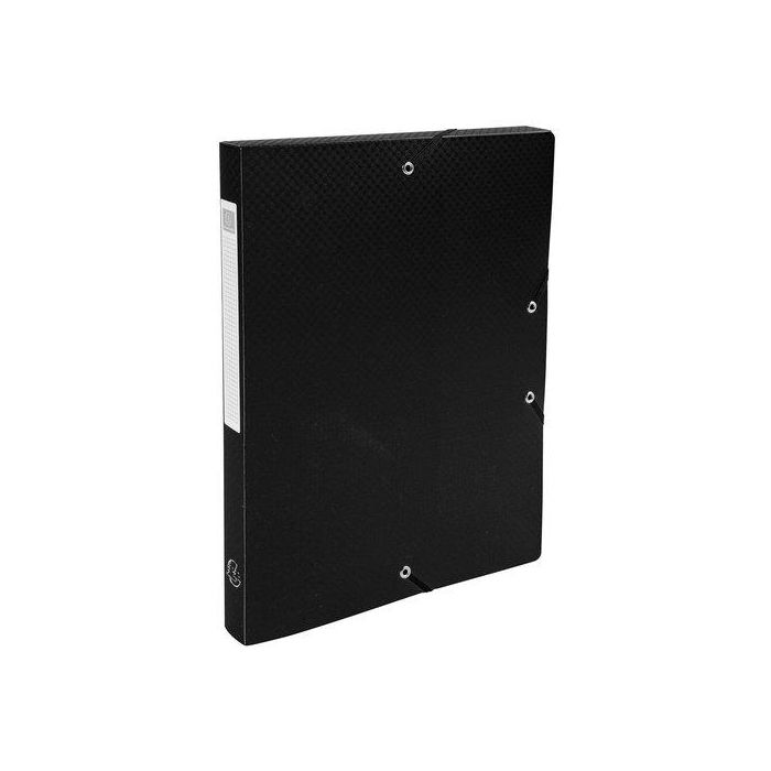 Carpeta De Proyectos Exacompta Exabox Pp Liso Opaco A4 Gomas 2,5 Cm Negro (Set de 8)