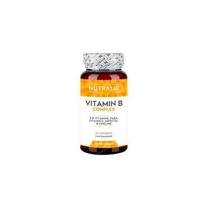 NUTRALIE Vitamina B Complex 90 Cápsulas Veganas - Complemento Energético y Sistema Inmune