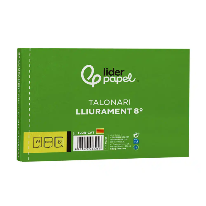 Liderpapel T228 Talonario Entregas Original y Copia Octavo Apaisado Texto en Catalán 155 x 105 mm 4 Liderpapel T228 Talonario Entregas Original y Copia Octavo Apaisado Texto en Catalán 155 x 105 mm 4