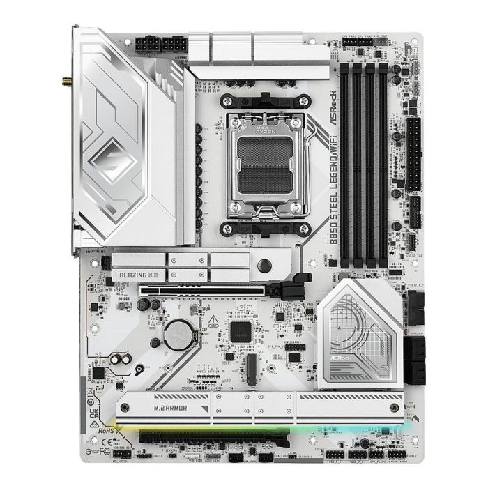 ASRock Placa Base B850 Steel Legend WiFi 90-MXBQS0-A0UAYZ, AMD AM5, Chipset B850, DDR5, WiFi 7, ATX
