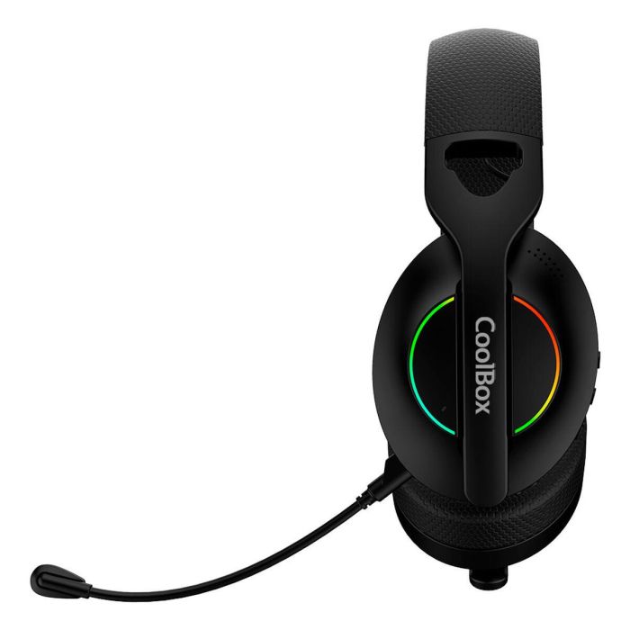 Coolbox Auriculares WB01 Inalámbricos Bluetooth 5.4 con Micrófono Extraíble y RGB - Negro 8