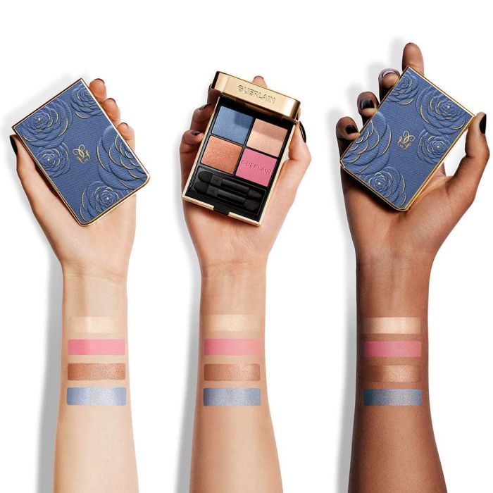Guerlain OMBRES G Sombras Ojos 4 Tonos Edición Limitada #396-Denim Blossom 6g 4