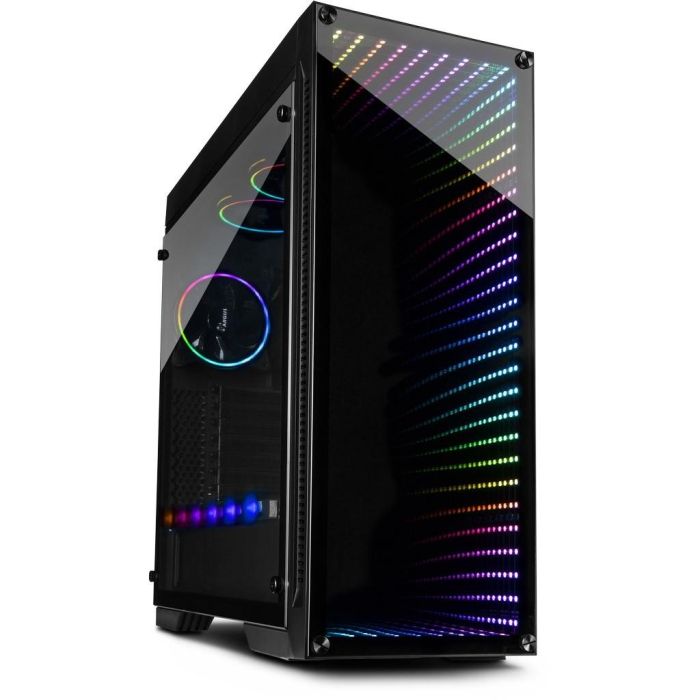 Inter-Tech X-908 Infini2 Torre PC Negro ATX ITX micro ATX Mini-ITX con Ventana Lateral Iluminacion RGB