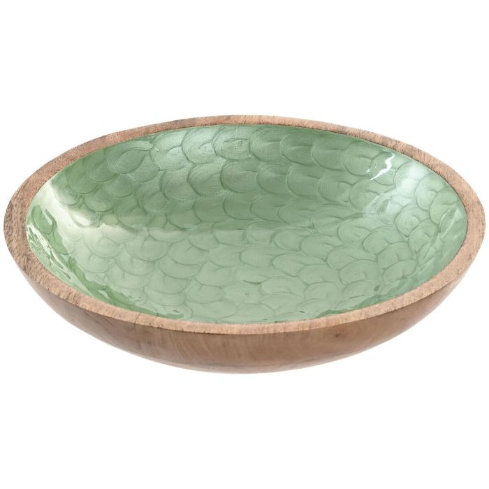 DKD Home Decor Bol Moderno Verde Natural 30 x 7 x 30 cm