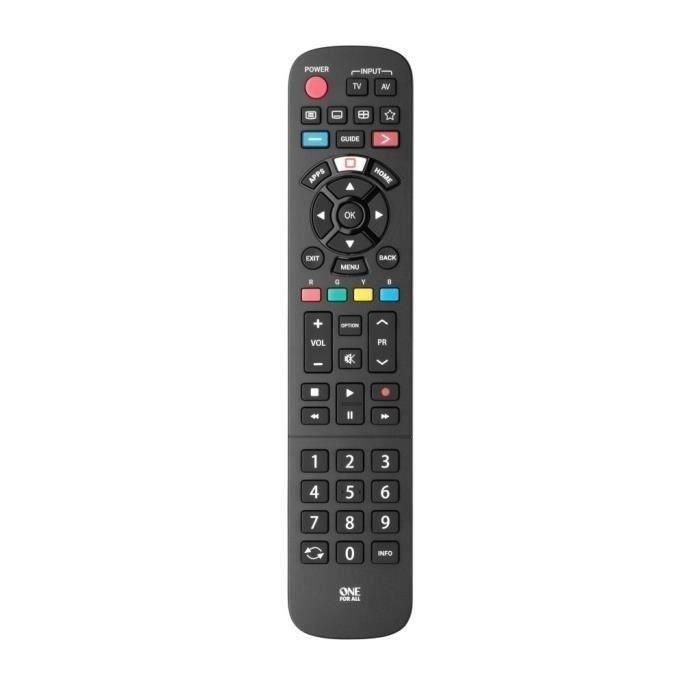 One For All URC4914 Mando a distancia de repuesto para TV Panasonic con Netflix y barra de sonido, 100% compatible y sin programación 1
