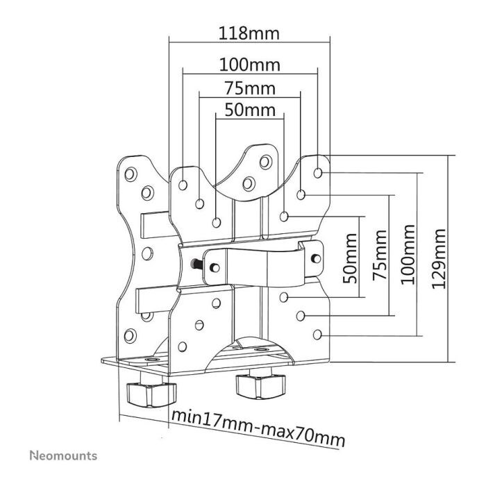 Soporte de Mesa para Pantalla Neomounts NM-TC100BLACK Negro 3