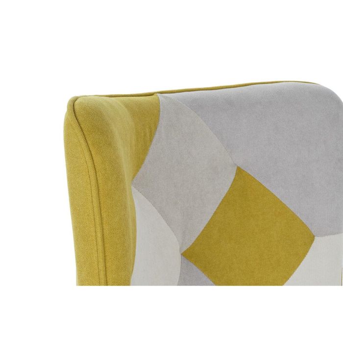 Sillón DKD Home Decor Amarillo Beige Gris claro 70 x 73 x 100 cm 1