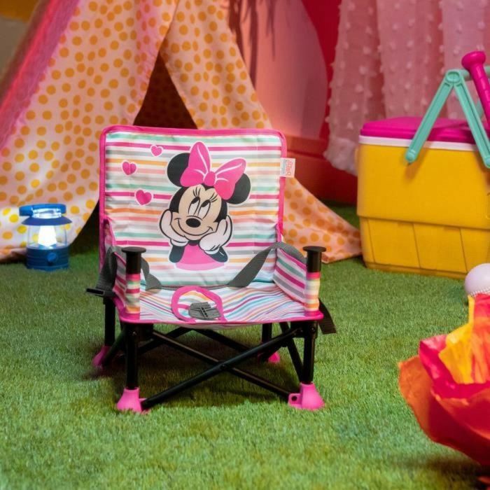 Disney Baby DIS74451172012 Silla Elevadora Pop 'n Sit Minnie Mouse Compacta, Plegado Rápido, Interior/Exterior, Rosa 1