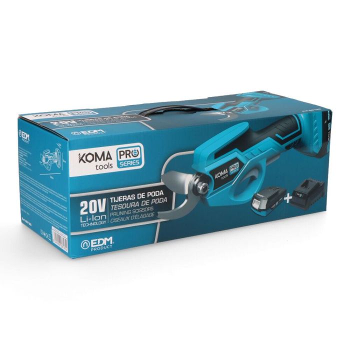 Koma Tools 20V-TP Tijera de Poda Eléctrica 20V Kit con Batería 2.0Ah y Cargador Corte Ø28mm Máx. Uso Doméstico Pro Series 2 Koma Tools 20V-TP Tijera de Poda Eléctrica 20V Kit con Batería 2.0Ah y Cargador Corte Ø28mm Máx. Uso Doméstico Pro Series 2