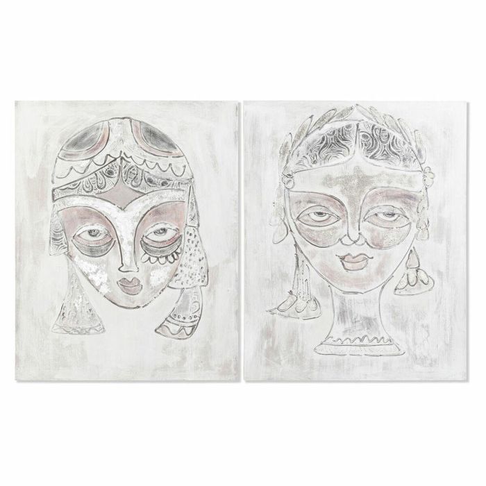 Cuadro Colonial DKD Home Decor Blanco Gris 3.7 x 100 x 80 cm (2 Unidades) Cuadro Colonial DKD Home Decor Blanco Gris 3.7 x 100 x 80 cm (2 Unidades)